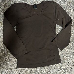 Brown Long Sleeve Top